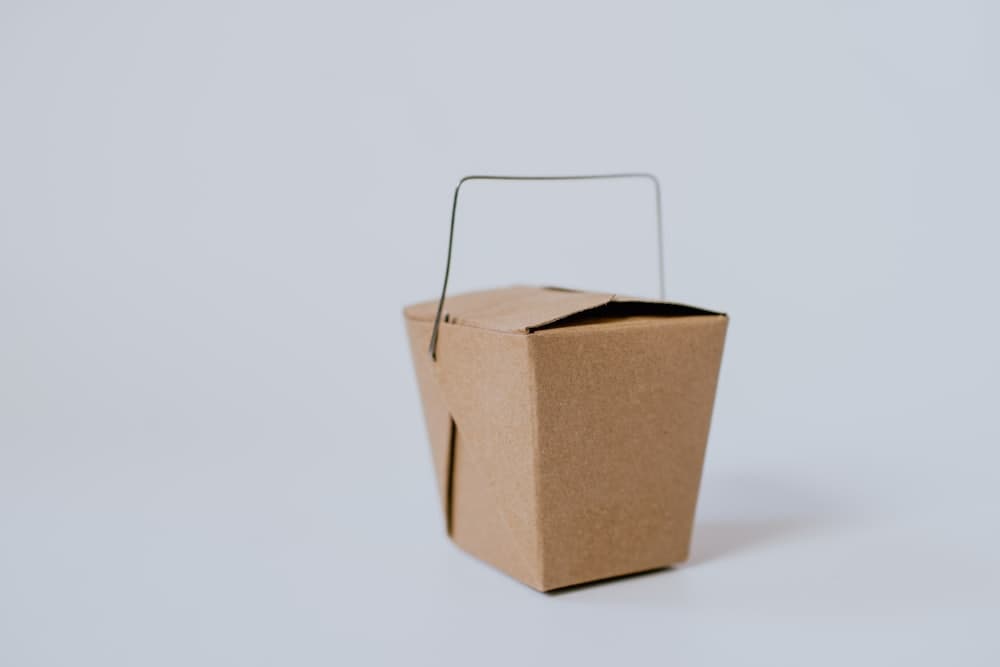 A plain kraft product box ready for delivery